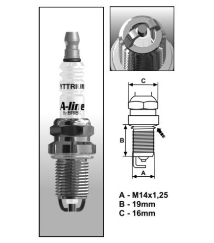A23 (1447) A-Line DR17LDCY świeca BRISKzapłonowa BRISK spark plug