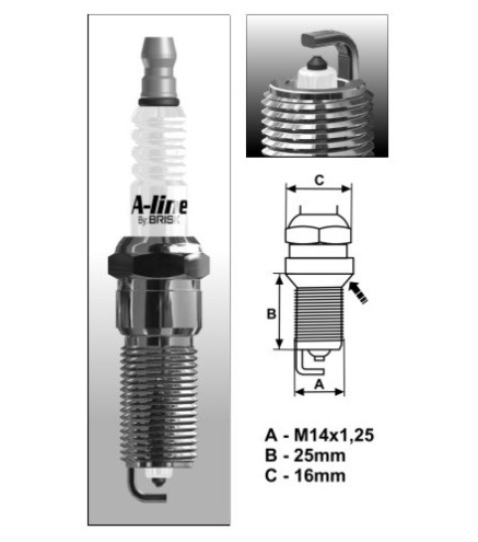 A25 (1455) A-Line RR15YPY-1 świeca BRISKzapłonowa BRISK spark plug