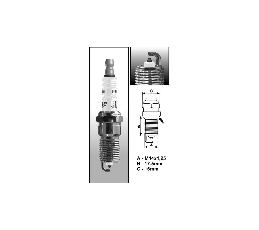 A31 (1454) A-Line GR17YPY-1 świece BRISKzapłonowe BRISK spark plug