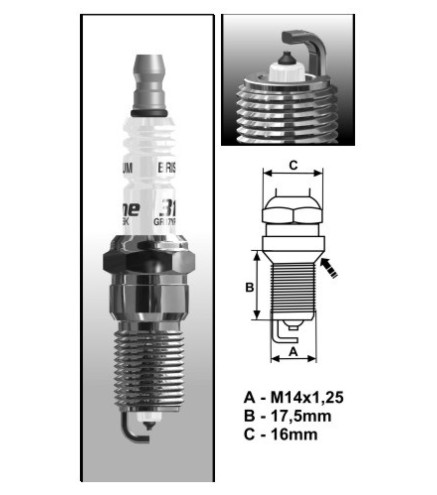 A31 (1454) A-Line GR17YPY-1 świece BRISKzapłonowe BRISK spark plug
