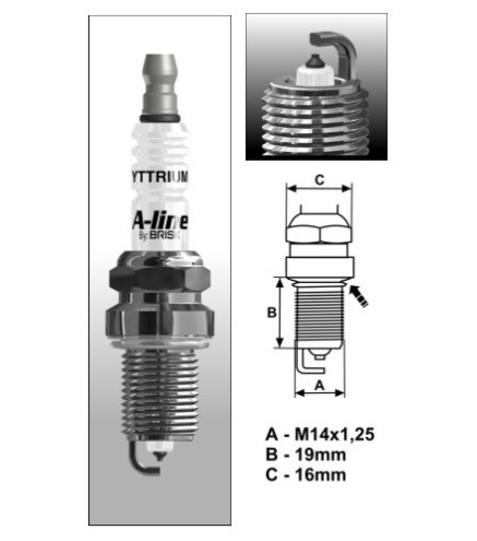 A35 (1452) A-Line DR15YPY-1 świece BRISKzapłonowe BRISK spark plug