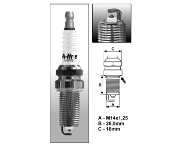 A40 (1552) A-Line ER15YPY-1 świeca BRISKzapłonowa BRISK spark plug