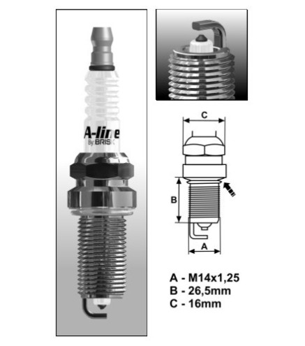 A40 (1552) A-Line ER15YPY-1 świeca BRISKzapłonowa BRISK spark plug
