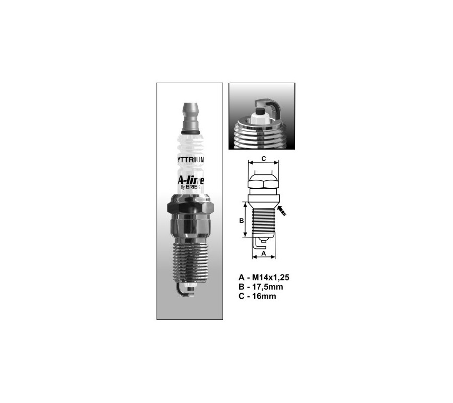 A7 (0029) A-Line GR15YCY świece BRISKzapłonowe BRISK spark plug