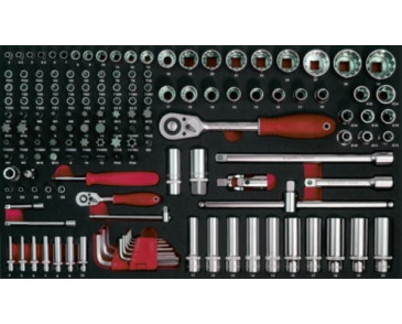 ZESTAW NARZĘDZIOWY MASTER GARAGE 1/2 I 1/4, 1/1, 155 CZ