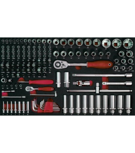 ZESTAW NARZĘDZIOWY MASTER GARAGE 1/2 I 1/4, 1/1, 155 CZ