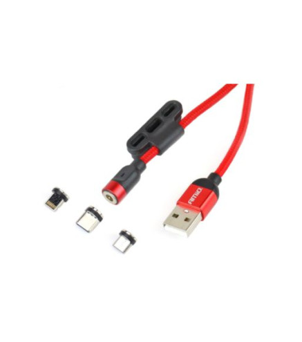 MULTIKABEL DO ŁADOWAREK Z KOŃCÓWKAMI MAGNETYCZNYMI LIGHTNING/USB C/MICRO USB 100CM