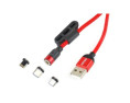 MULTIKABEL DO ŁADOWAREK Z KOŃCÓWKAMI MAGNETYCZNYMI LIGHTNING/USB C/MICRO USB 100CM