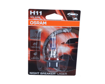 ŻARÓWKA H11 12V/55W PGJ19-2 +150% NIGHT BREAKER LASER BLISTER 1SZT