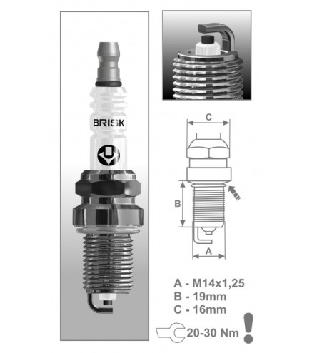 DR15LC-1 (1480) świeca zapłonowa BRISKSuper