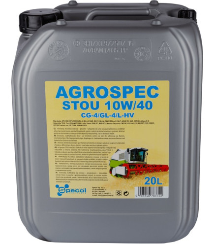 OLEJ SPECOL 10W40 20L AGROSPEC STOU CVG-4 / 227.1 228.1 228.3 / MAN 271