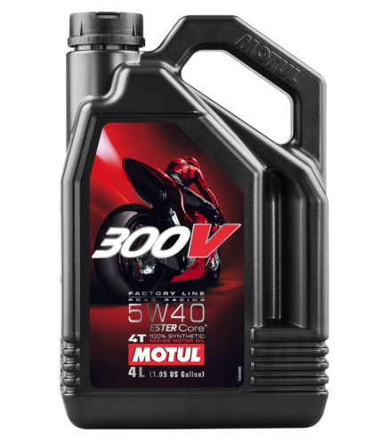 OLEJ MOTUL 5W40 4L 300V FACTORY LINE ROAD RACING / ESTER CORE / MOTOCYKLE