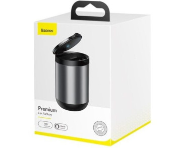 POPIELNICZKA SAMOCHODOWA BASEUS CAR ASHTRAY Z LAMPKĄ LED (SZARY)