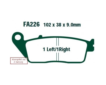 KLOCKI HAM. MOTO. TRIUMPH TIGER 800 (ABS) (11-14) HONDA CBF 1000 (BEZ ABS) (06-11)/CBF 600 (BEZ ABS) (04-05)