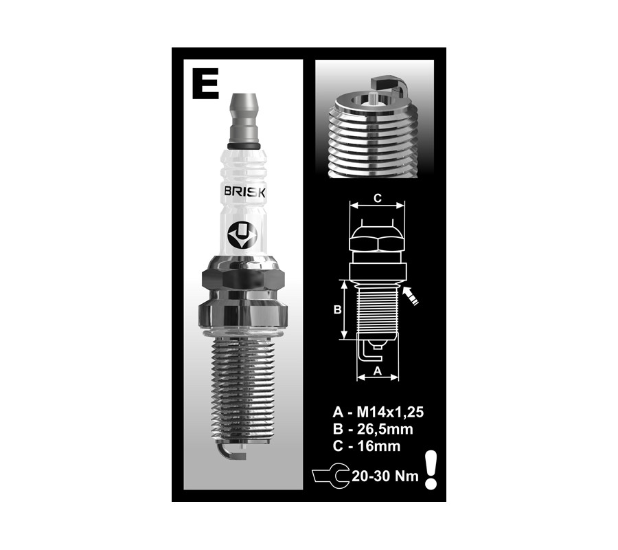 ER14S (1583) świeca zapłonowa BRISKSilver Racing - spark plug