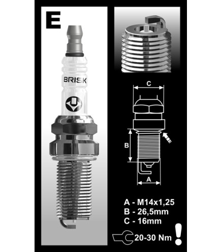 ER14S (1583) świeca zapłonowa BRISKSilver Racing - spark plug