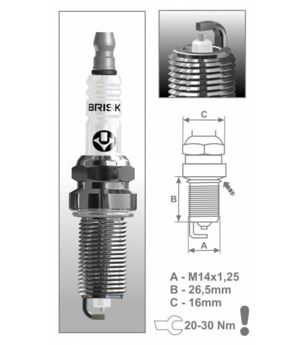 ER15YS (1586) świeca zapłonowa BRISKSilver LPG/CNG - spark plug