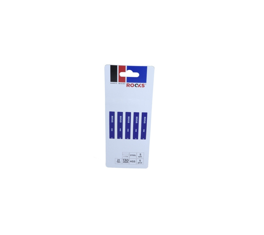 BRZESZCZOT DO WYRZYNARKI HSS, TYP T, STAL, 21 TPI X 130 MM, KPL 5 SZT