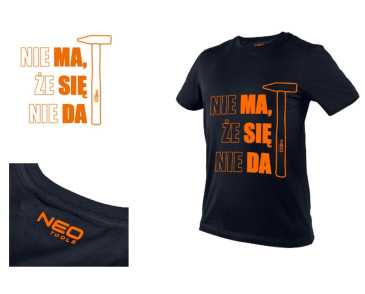 T-SHIRT Z NADRUKIEM, MA SIĘ DA, ROZMIAR L