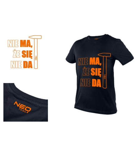 T-SHIRT Z NADRUKIEM, MA SIĘ DA, ROZMIAR L