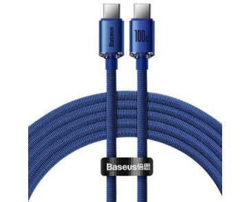KABEL DO ŁADOWAREK USB-C DO USB-C 100W, 1,2M (NIEBIESKI)