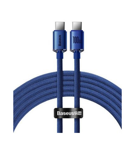 KABEL DO ŁADOWAREK USB-C DO USB-C 100W, 1,2M (NIEBIESKI)