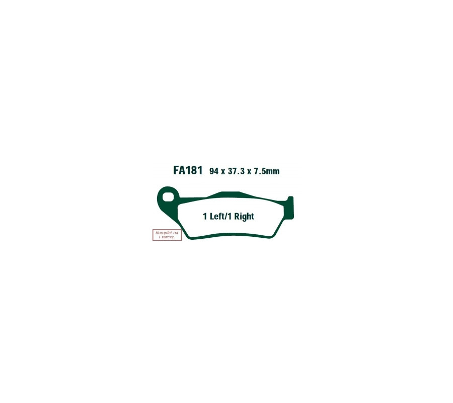 KLOCKI HAM. MOTO. KTM SX 125 (00-14)/ MX 250 (92-93)/ EXC-F 250 SIX DAYS (4T) (11-14)/ EXC 125 (00-14)/ EGS 620 ENDURO(96-99)