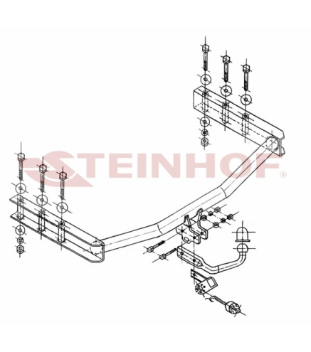 HAK HOLOWNICZY VW PASSAT KOMBI (B5FL) / (3B) 11/2000-08/2005, VW PASSAT 4D (B5) / (3B) 10/1996-09/2000, VW PASSAT 4D