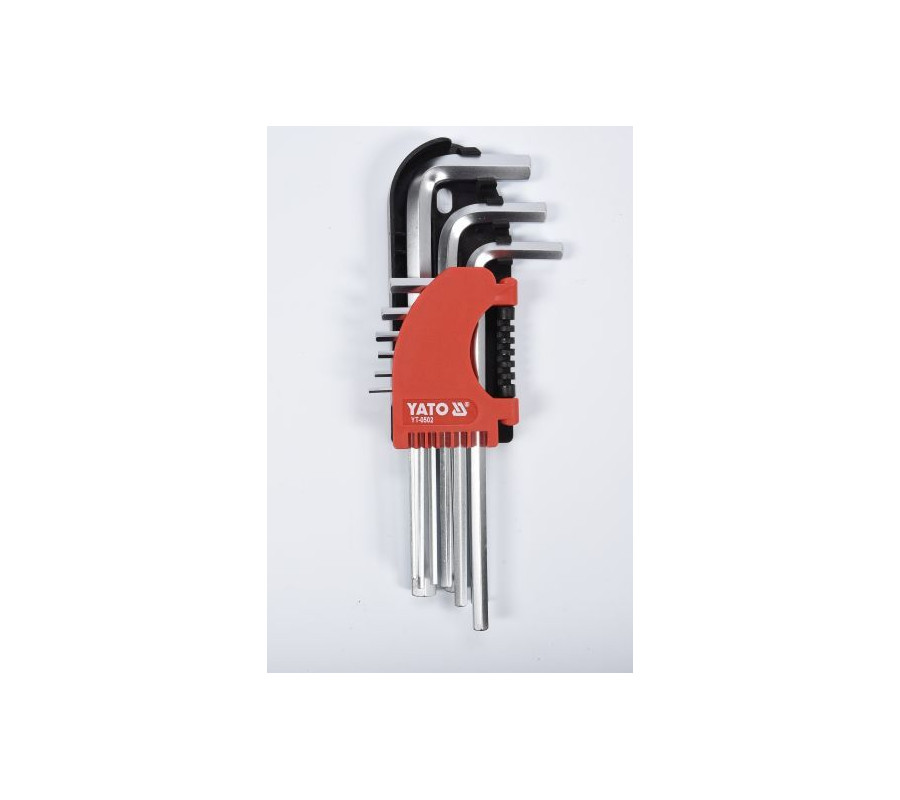 KLUCZE IMBUSOWE HEX 2-10 MM, KPL. 9 SZT.
