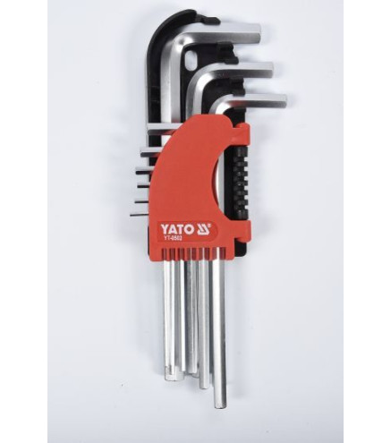 KLUCZE IMBUSOWE HEX 2-10 MM, KPL. 9 SZT.