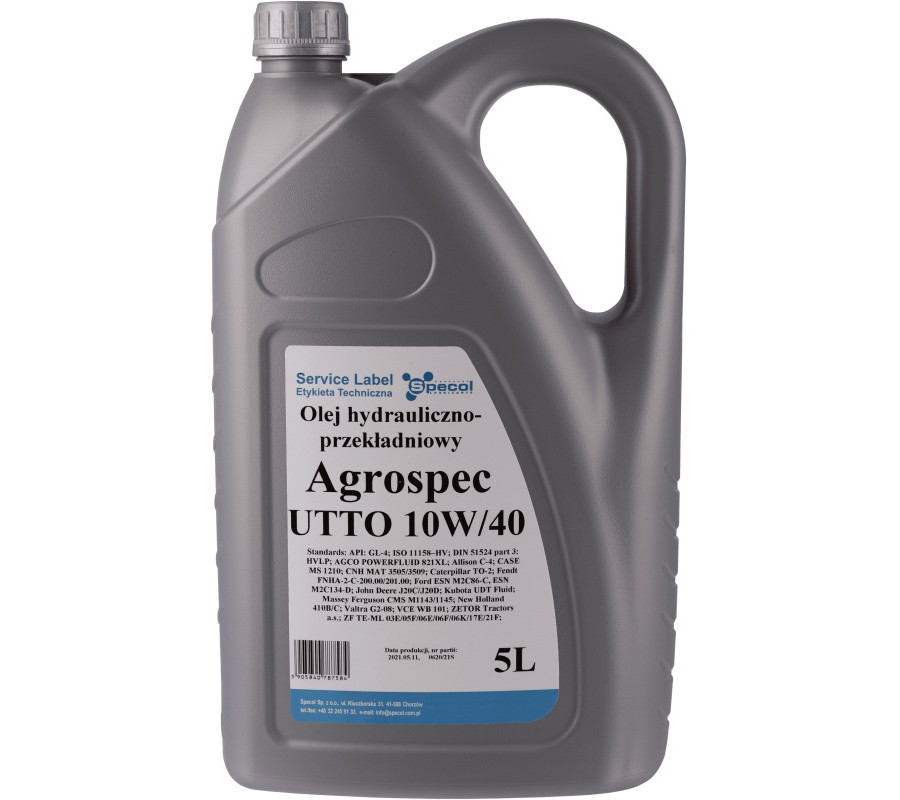 OLEJ SPECOL 10W40 5L AGROSPEC UTTO GL4