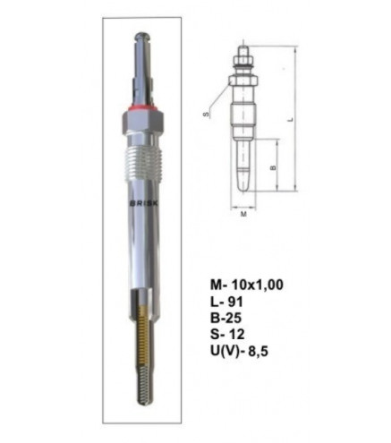 01R186E Świeca żarowa BRISK
