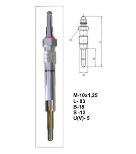 01R445E Świeca żarowa BRISK