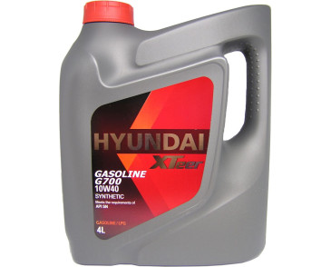 10W40 XTeer Gasoline G700 - 4LHyundai syntetyczny olej silnikowy