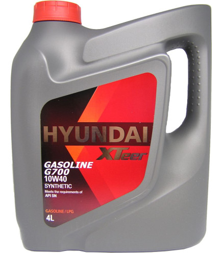 10W40 XTeer Gasoline G700 - 4LHyundai syntetyczny olej silnikowy