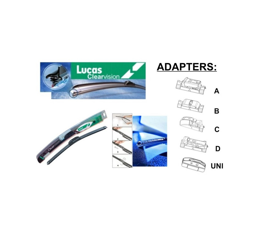 17" 430mm Lucas Clearvision wycieraczkapłaska z adapterami - wiper blade