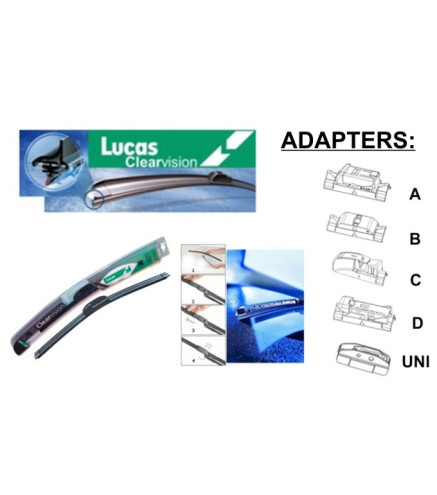 17" 430mm Lucas Clearvision wycieraczkapłaska z adapterami - wiper blade