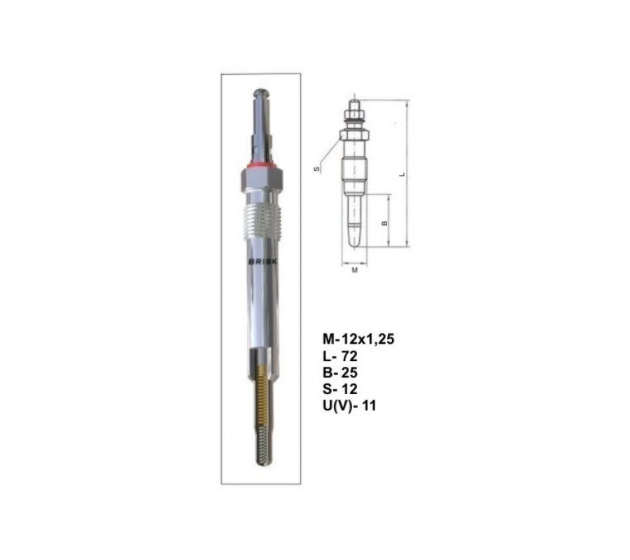 21R136E (21R28D 21S409) Świeca żarowaBRISK Exclusive
