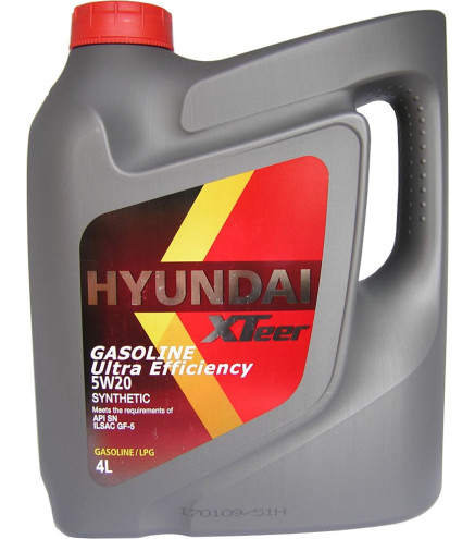 5W20 XTeer Gasoline Ultra Efficiency -4LHyundai 100% syntetyczny olej silnikowy
