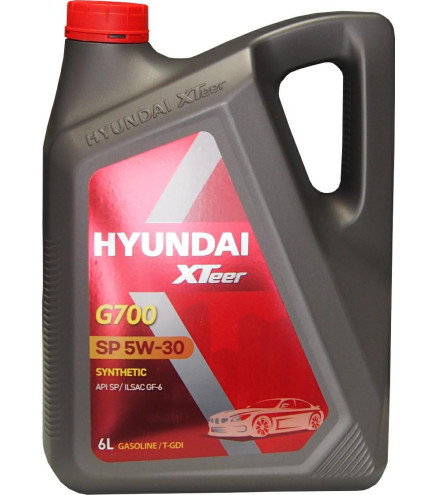 5W30 XTeer Gasoline G700 Hyundai - 6LHyundai syntetyczny olej silnikowy