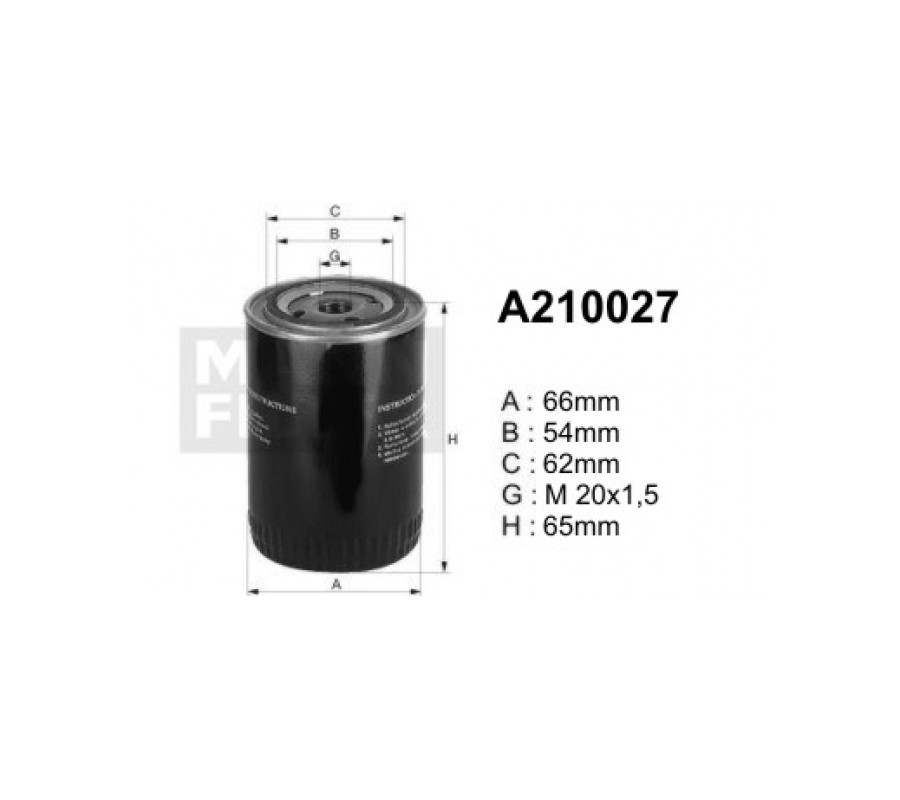 A210027 (OP595) filtr oleju > A210159DENCKERMANN