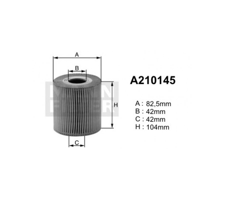 A210145 (OE649) filtr olejuDENCKERMANN