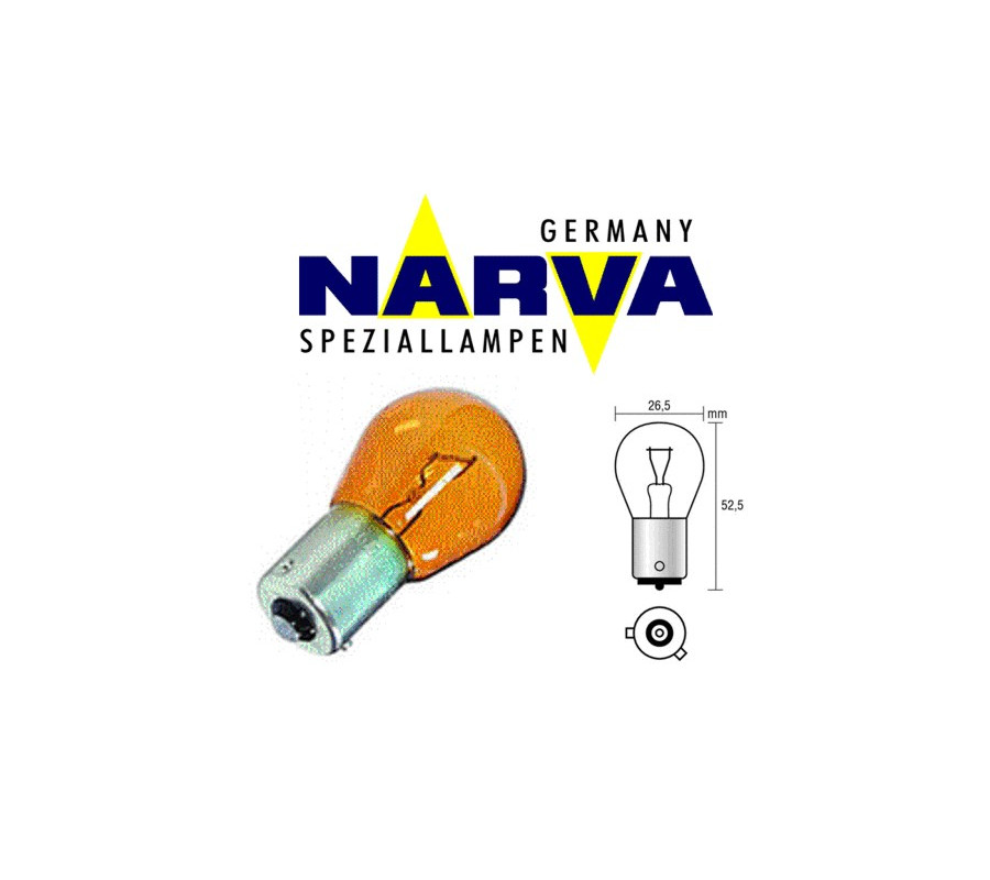 BAU15s żarówka pomar.12V PY21W NARVA17638 asymetr.