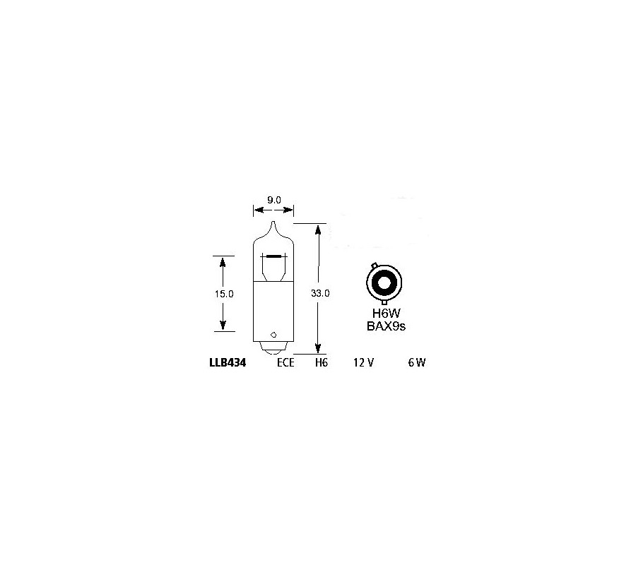 BAX9s żarówka 12V H6WE68161