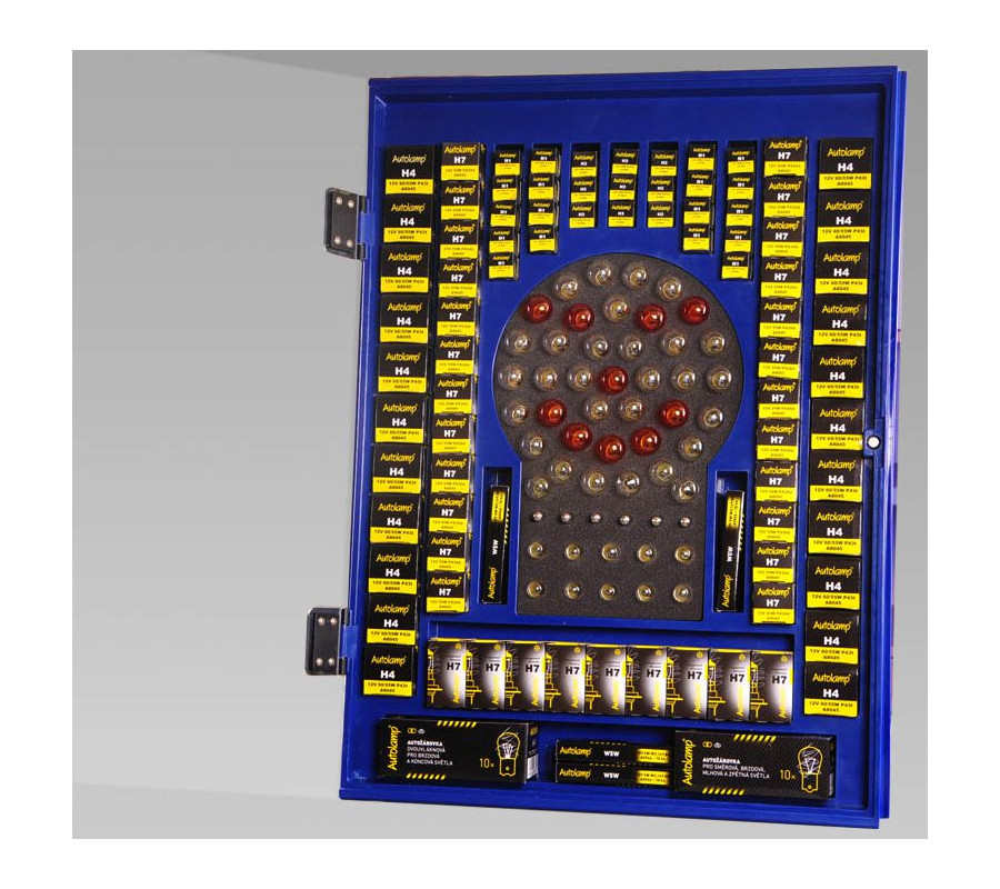 BOX Autolamp - zestaw żarówek - 197szt+ stojak duży