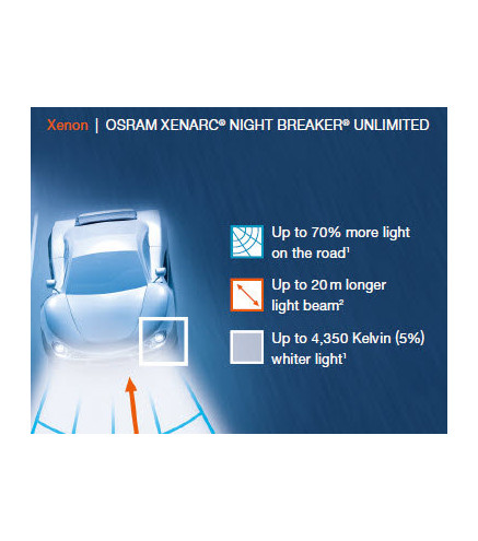 D2S 85V 35W P32s-2 OSRAM Night BreakerUnlimited Xenarc + 70%