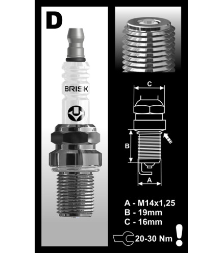 DR08GS (2135) Świeca zapłonowa BRISK Racing Silver Racing - spark plug                                                          