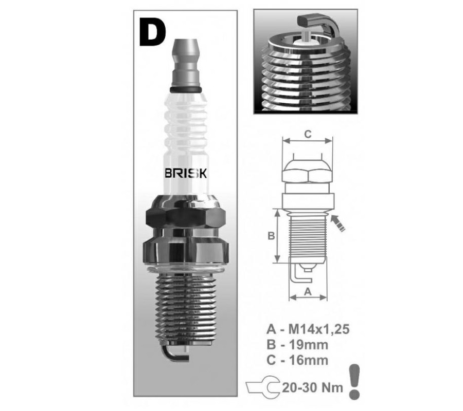 DR10S świeca zapłonowa BRSIKSilver Racing - spark plugs