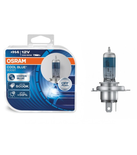 H4 100/90W 12V Osram Cool Blue Boost5000K - 2szt żarówka halogenowa wzmacnia