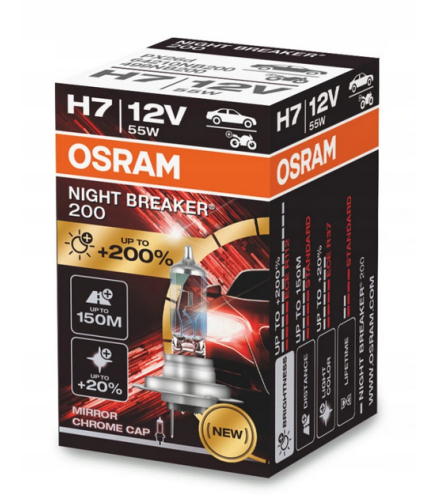 H7 12V +200% Osram Night Breaker - 1szt